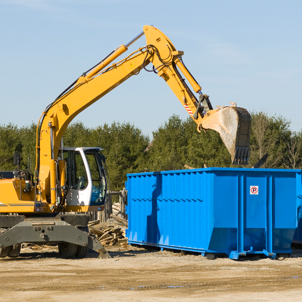 can i choose the location where the residential dumpster will be placed in East Springfield OH